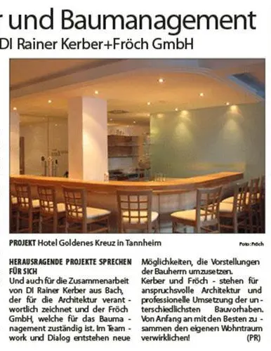 Baumanagement DI Rainer Kebrer Zeitungartikel Baumanagement DI Rainer Kebrer Zeitungartikel